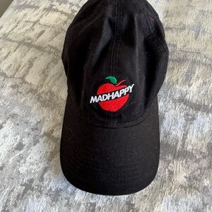 Madhappy Black Cap with Red Apple Logo